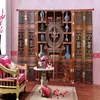 Rideaux rideaux marron décoration chinoise 3D luxe fenêtre occultante salon