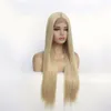 Sarışın Sentetik LaceFrontal Peruk Simülasyon İnsan Saç Dantel Ön Peruk 12 ~ 26 Inç Uzun Ipeksi Düz Perreques 180703-26