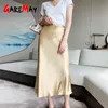 satin skirt set