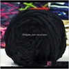 Kleidung Stoff Bekleidung Drop Lieferung 2021 Diy Soft Stricken Chunky Frottee Wolle Ball Strang Schal Garn Reine Farbe Niedlich 100g 804651 BTYD2