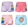 Calcinha 4 PCs/lote 2-16a meninas de roupas íntimas adolescentes Cotton Girl Kawaii Cartoon Padrão Infantil Boxer Briefas Infantil calças macias