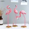 Ameublement Nordic Flamingo Résine Artisanat Creative El Salon Décoration douce 210414