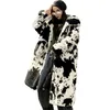 Zimowe futro damskie wiatbreak kolor pasujące długie imitację żeński luźna gruba ciepła kurtka z kapturem 210928