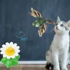 Кошка игрушки 2021 электрическая игрушка вращающаяся птица веселья цветы зеленый лист интерактивный царапин