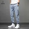 Männer Imitieren Jeans Jogger Harem Hosen Knöchel Banded Hosen Lose Harajuku Stil Strahl Füße Casual Hosen Elastische Taille Hip Hop 210616