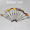100 pcs cera Dabbers Dabbing ferramentas com etiqueta de moda 120mm Dabbertool ferramenta de limpeza de tubos de aço inoxidável para bongos de vidro / tubos de mão