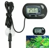 Mini Digital Fish Aquarium Thermometer Tank with Wired Sensor battery included in opp bag Black Yellow color for option JJF10731