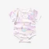 Медведь Лидер рожденных мальчиков девочек повседневная одежда мода летний мультфильм милый печать боди младенческая сладостная одежда малыш костюм 0-2Y 210708