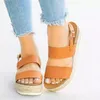 Vrouwen Sandalen Platform Wedge Zomer Hoge Hakken Casual Mode Vrouwelijke Gesp Plus Size Schoenen