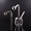 5.5INCH Mini Glass Oljebrännare Bong Hookah med Carb Hole Recycler Bubbler Vattenrör Handisera DAB Rig Bongswith Downstem Oljebrännare Rör