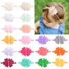 Baby Headbands Girls Nylon Ribbed Ribbon Swallowtrai V Bow Headband Handgjorda Hårband Barn Hår Tillbehör Kids Headdress för Toddler Kha134