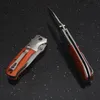 New Arrival Da51 Wspomagany Flipper Składany Nóż 3CR13Mov Satin Drop Point Blade Wood + Stal Rękojeść EDC Kieszonkowe Noże