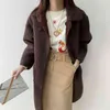 Colorfaith Sonbahar Kış Kadın Ceketler Sıcak Kore Tarzı Ofis Bayan Ceket Giyim Yün Karışımları Vahşi Uzun Tops JK1280