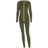 autumn winter tracksuits new women wear solid color zipper personalized hooded sports fitness Two pieces