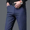 Calça Masculina Outono Inverno Masculino Moda Negócios Calça Chinos Stretch Casual Preto Algodão Masculino Pentalon Homme Masculino 40