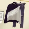 Spring Autumn Woman Casual Long Sleeve O Neck Patchwork Wing T-shirt Women's Tee Tees Students Ladies Tops A4388 210428