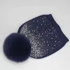 Custom Fashion Winter Hats 10 Colors Bling Diamond Acrylic Wool Knit Hats Warm Beani For Men Women Christmas Outdoor