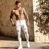 Jeans pour hommes 2023 Hip-hop trou déchiré pantalon mode Slim hommes grande taille marque maigre Stretch Fit W5XL