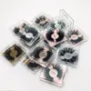 Fluffy ögonfransar 8d 25mm Individuell mink 3D-fransar i bulk Fake Natural False Lash Wholesale Eyelash Extension Tillbehör