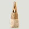 Сумки для покупок Повседневная тканая соломенная женская сумка для женщин Летний пляж мода дамы на плечо сумка новый покупатель женский тотальный ротанг ручной работы 220301