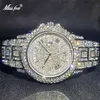 Relogio Masculino Luxury Miss Ice Out Diamond Watch Multifunction Day Datum Justera kalenderkvartsur för män DRO 220225