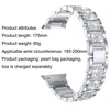 Faixa de relógio para a Apple 38mm 40mm 42mm 44mm Strap de metal aço inoxidável Bandas à prova d'água 3 fileiras Diamond Chain Cintas de alta qualidade série 1 2 3 4 5 6