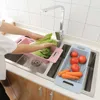 Кухонная силиконовая овощная стиральная корзина двойной сливной корзина с фирменными чашами дренелящие овощные кухонные инструменты 210626