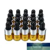 20st 1ml Amber Essential Oils Bottle Mini Glass Prov Dropper Flaskor Tom Dispenser Parfym Liquid Storage