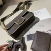 2021 1+2 Designer decorate Pendant Letter Lady Fashion Shoulder Bags Color Matching Metallic Genuine Leather Street Style Lock Hasp Envelope Handbags Purses wallet