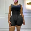 Women's Shapers Corset Bodyshaper High Compression Garment Abdomen Control Double Bodysuit Waist Trainer Open Bust Fajas