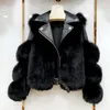 Kvinnors Fur Faux Kvinnor Real Coat Sheepskin Coats Natural Jacket Luxury Outwear 2021 Vinterkläder