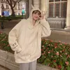 Felpa con cappuccio da donna Abbigliamento carino Harajuku Cappotto pullover caldo Girocollo Cartone animato a maniche lunghe 210803