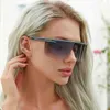 Maricr Geen Oversized Zonnebril Dames Merk Designer Square Flat Top Rivet Gradiënt Lens Goggles Vrouwelijke Mannen Vintage Mirror