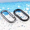 Ovale Karabiner-Karabinerhaken aus Aluminiumlegierung, 50 x 25 mm, in Schwarz und Grau, für Wasserflaschenschlüssel, landwirtschaftlicher Haken für den täglichen Gebrauch, RRD11714