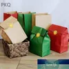 Hediye Paketi 20 adet 18 * 7.5 * 32 cm Kırmızı / Yeşil / Kahverengi Kağıt Ambalaj Kılıfı Şeker Çerezler Saklama Çantası Stand Up Kraft Bag1 Fabrika Fiyat Uzman Tasarım Kalitesi Son Stil