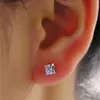 Boucles d'oreilles Platinum solides PT950 0.5ct / Pièce Quatre végéts Solitaire Diamond Ear Bijoux pour Lady Belle fiançailles