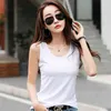 WWENN Plus Size Women Summer Tank Tops Sleeveless Slim fit Korean Tee Ladies Round Neck Vest Camisole Cotton Thin 210507