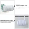 1pc Reusable Sneaker Laundry Bag Shoes Wash Mesh With Zipper Bags