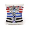 Bracelets en corde tressée pour hommes et femmes, breloque mauvais œil bleu, tortue, éléphant, Hamsa, main, chaîne rouge, partie cadeau, bijoux