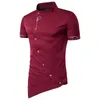 メンズドレスシャツCAMISA DE MANGA CORTA DE ALTA CALIDAD PARA HOMBRES TOPS MARCA 2022 CAMISAS VESTIR BOTONES OBLICOOS CON PersonalIdad