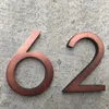 Grand numéro de maison flottant en bronze vieilli 15 cm, signalisation de bâtiment moderne, extérieur Huisnummer Numeros Casa, numéros de porte, plaque d'adresse, autre matériel