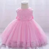 Infant Baby Girl Dress Clothes Baby Christening Gown First 1st Birthday Dress Party Princess Dress For Girl Summer Dresses G1129