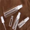 5ml 10ml 20ml 30ml 50ml 60ml 80ml 100m garrafas plásticas transparentes frasco de pulverizador vazio recipiente recarregável perfume