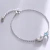 Link, Chain Star Moon Crystal Charm Bracelet For Women Korea Creative Simple Fashion Trendy Girl Student Jewelry Wholsale BOYULIGE