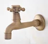 Bathroom Sink Faucets Antique Brass Single Cross Handle Wall Mount Mop Pool Faucet Garden Water Tap Laundry Taps Mav3158925491