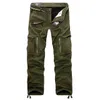 Homens de inverno Casual Multi Bolsos Militares Militares Baggy Tactical Engrossar Calças de Velo Calças de Carga Masculina Solto Calças Quentes Térmicas Loose 29-40 H1223