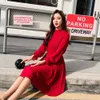 Women Two layers chiffon pleated dress spring autumn female vintage elegant long sleeve loose casual office lady dress 210619