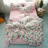 Solstice Home Textile Girl子供の寝具セットの蜂蜜桃のピンクの羽毛布団のカバーシートの枕の女性大人のベッドキングクールフル