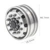 Smart Home Control 2 stks Metalen Voorzijde Achterwiel RIM HUB voor 1:14 Tamiya Trailer Tractor Truck RC Auto