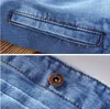 Luxury Men Designer Kurtka Wysokiej jakości druk dżinsowe męskie topy płaszcz czarny niebieski dżinsowe kurtki rozmiar s-5xl
